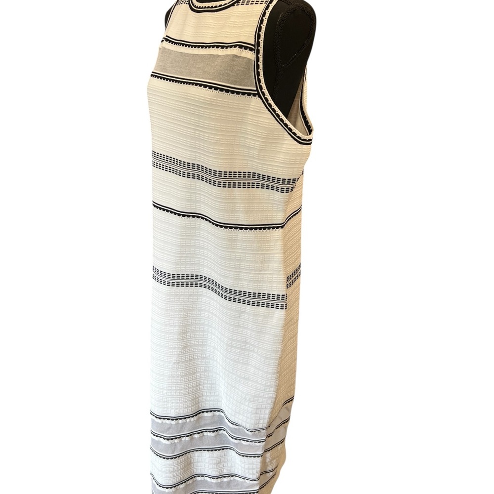 New with tags. Striped Sheer Panel High Neck Sleeveless Midi Sweater Dress XL - Picture 4 of 11